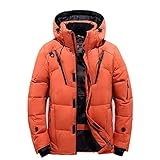 Bqxxdeo Parka Invernale Da Uomo Spesso E Caldo Piumino Antivento Orange XXL