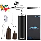 Autolock Airbrush, set di pistola a spruzzo 30PSI con compressore, kit aerografo portatile set aerografo a mano ricaricabile, per trucco, decorazione torte, modello, nail art, tatuaggi