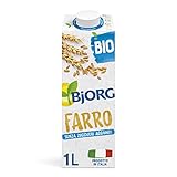 BJORG Bevanda di Farro Biologica, Bevanda Vegetale a Basso Contenuto di Grassi, Senza Zuccheri Aggiunti, Gusto Sorprendente, Vegan, Prodotto in Italia,1L