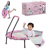 smarTrike Trampolino per bambini da interni con maniglia, trampolino pieghevole per bambini, 1-5 anni (bagno per palle e trampolino, rosa)