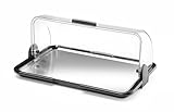 HENDI Vetrina espositiva con coperchio Roll-Top, display Buffet, set espositore con doppia funzione: riscaldamento o raffreddamento, incl. 2 blocchi di gel, vassoio in inox, 465x315x(H)195mm, PP