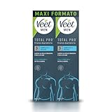 Veet Men Crema Depilatoria Uomo Petto e Corpo Pelli Sensibili, Dermatologicamente Testata, Formato Convenienza 400 ml (2 Confezioni x 200 ml)