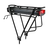 Batteria per bici elettrica da 36V con portapacchi posteriore e fanale posteriore per ebike da 500 W / 350 W / 250 W / 200 W - Batteria agli ioni di litio