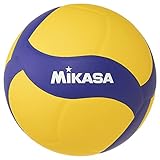 MIKASA Pallone Volley Allenamento V330W, Unisex Adulto, Blu/Giallo, 5