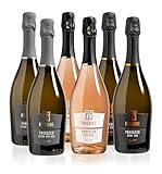 Magrine | Prosecco DOC Extra Dry, Rosé e Brut "Il Mix di Gusti Perfetto" Wine-Box con 2 Bottiglie per Tipo di Spumante in Totale 6 Bottiglie da 750 mL di Prosecco DOC di Treviso