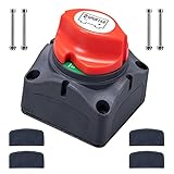 Spurtar Interruttore Stacca Batteria, 6V 12V 24V 48V Batteria Tagliato Interruttore ON/OFF per Camper, Yacht, Barca, Camion, Autobus