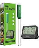 Dr.meter Misuratore umidità Terreno, 4 in 1 Igrometro Piante Tester del Suolo/Temperatura/Luce/Tempo con Display LCD Digitale per Giardinaggio, Agricoltura, Piante (Batteria Non Inclusa)