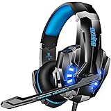 Ozeino Cuffie Gaming con Microfono per Ps4 Ps5 PC Xboxone, Cuffie con 50MM Driver, Microfono Cancellazione Rumore, Comode Cuffie di Grandi Dimensioni