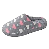 JOMIX Pantofole Donna Invernali Comode Ciabatte Ragazza Pelose Calde da Casa Memory Foam Morbide MD6034 (Grigio, 39)