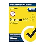 Norton 360 Deluxe 2024, Antivirus per 5 dispositivi, Licenza di 15 mesi con rinnovo automatico, PC, Mac, tablet e smartphone