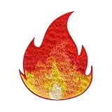 PatchMommy Toppa Termoadesiva Fiamma Fuoco Patch Ricamate per Ferro da Stiro o per Cucire - Toppe Adesive per Vestiti, Applicazioni per Tessuti