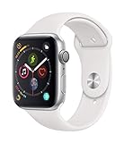 Apple Watch Series 4 (GPS, 44MM) Cassa in Alluminio Argento con Cinturino Sport Bianco (Ricondizionato)