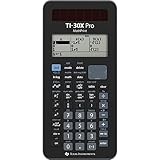 TEXAS INSTRUMENTS TI-30X Pro Mathprint - Calcolatrice scolastica (display ad alta risoluzione a 4 righe, funzionamento solare e a batteria) nero