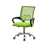 TUKAILAi - Sedia da ufficio direzionale in rete, regolabile e girevole, per casa, ufficio, con supporto lombare, colore: Verde