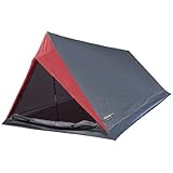 High Peak Minilite, Tenda Unisex – Adulto, Grigio/Rosso, 200 x 120/100 x 90/60 cm, 2 persone, per Campeggio & escursioni
