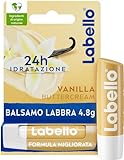 Labello Vanilla Buttercream 4.8 g, Burrocacao labbra con profumazione alla vaniglia, Balsamo labbra con oli naturali e senza oli minerali, Lip balm morbido e idratante per 24 ore