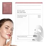 4PCS Collagen Mask Overnight, Korean Mask Collagen,Maschera Viso Coreana, Bio-Collagen Real Deep Mask, Deep Collagen Anti Wrinkle Lifting Mask, Maschera viso al bio-collagene