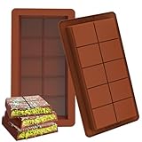 Webake Stampo per Torrone Silicone 2 pezzi Stampo Cioccolato Tavoletta Stampo Cioccolatini profondo