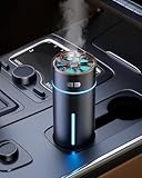 Umidificatore per auto con luce colorata, spegnimento automatico, 2 modalità di nebbia, diffusori per oli essenziali, mini umidificatore USB per auto, ufficio, camera da letto (nero)