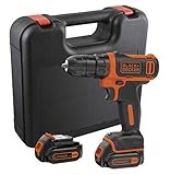 BLACK+DECKER Trapano/Avvitatore Compatto 10.8V - 1.5Ah con 2 Batterieia in Valigetta. BDCDD12KB-QW