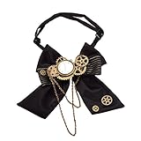 BLESSUME Steampunk Papillon, Nero, Taglia unica (Nero 1)