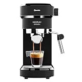 Cecotec Macchina da caffè espresso Cafelizzia 790 nera. Potenza 1350 W, Sistema di riscaldamento rapido, 20 barre di pressione, vaporizzatore regolabile, serbatoio dell acqua da 1,2 litri