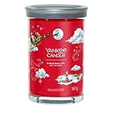 YANKEE CANDLE CANDELA TUMBLER GRANDE SIGNATURE CHRISTMAS EVE