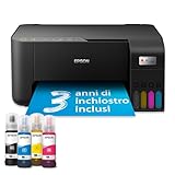 Epson EcoTank ET-2862 Stampante Multifunzione A4, Serbatoi Ricaricabili Alta Capacità, 4 Flaconi Inclusi pari a 3600pag B/N 6500pag Colore