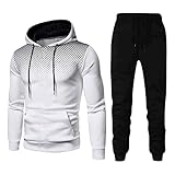 MJGkhiy Tuta Uomo Invernale Completa Taglie Forti 2 Pezzi Felpa Con Cappuccio E Pantalone Tuta Sportiva Set Tracksuit Giacca Tuta Con Zip Tute Uomo Sportive Invernale Completi Calcio Running