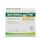 Enterolactis Duo, Integratore Alimentare di Fermenti Lattici Vivi L,Casei DG, 8 Miliardi di Cellule Vive, Con Fruttosio, Senza Glutine e Lattosio, 20 Bustine