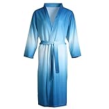 Accappatoio Microfibra Donna Manica Lunga Cotone Robe Kimono Accappatoio Morbido Solido Sleepwear SPA Robes con Tasche Compleanno Originale Accappatoio Uomo Donna Microfibra Pigiama Invernale