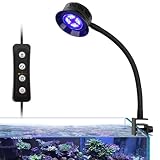 hygger Clip On Luce Led per Acquario di Acqua Salata,30W Illuminazione per Acquario, Luminosità Regolabile Saltwater Aquarium Light con 3 Impostazioni di Temporizzazione per Corallo Acquario Marino