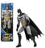 dc comics | BATMAN | Personaggio Batman in scala 30 cm con decorazioni originali, mantello e 11 punti di articolazione - Giocattoli per bambini e bambine dai 3 anni