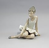 Statuetta di ballerina in porcellana - ballerina seduto