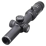 Vector Optics Forester 1-5x24mm Second Focal Plane (SFP) Genii 1/2 MOA Hunting Riflescope with Illuminated DOT Reticle, 30mm Mount Rings