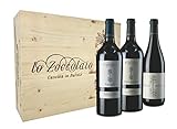Lo Zoccolaio Cassetta Legno - Vino Rosso - Barbera D Alba+Langhe Rosso+Barolo 3 Bottiglie x 750ml