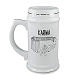 bubbleshirt Boccale da birra karma - in ceramica - capienza 50cl - idea regalo