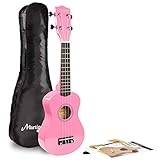 Martin Smith Soprano Ukulele con ukulele Bag & Chord Book - rosa