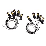 P Prettyia 10pcs LED Lampione Stradale Lanterna da Giardino Parco Lanterna Modello di Costruzione Luci a Testa Doppia Lanterne - 1 Centimetro