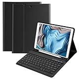 HOTLIFE Custodia Tastiera per iPad 10.2 7a Generazione 2019/8a Gen 2020/9a Gen 2021/iPad Pro 10.5/iPad Air 3, Magnetica Cover con Staccabile Bluetooth Wireless Layout Italiana Tastiera(Nero)