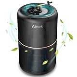 AIRTOK Purificatore Aria, Purificatore d Aria con Spugna Aromatica, Air Purifier H13 HEPA rimuove il 99,97% di polvere, polline e odori di animali domestici| Luce notturna | 3 livelli di velocità