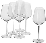 alpina Set Bicchieri da Vino Bianco - Calici Vino 6 Pezzi - Calice Vino Bianco 53cl - Regalo Compleanno Donna, Amica e Mamma - Set Bicchieri - con Base Robusta - Vetro