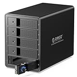 ORICO RAID Case Esterno per Disco Rigido USB3.0, Alluminio 5 Baia Custodia per 3,5 Pollici SATA HDD/SSD, Supporto RAID 0/1/5/10, 5x16TB(9558RU3)