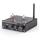 Fosi Audio BOX X3 5654W Tube Phono Preamplificatore Giradischi Preamplificatore per fonografo MM Bluetooth 5.0 Mini Stereo Hi-Fi Preamplificatore per Home Audio Giradischi Sistema audio