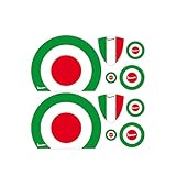 GamesMonkey Adesivi Stickers Vespa Kit Piaggio Vespa Bandiere Italia Cerchio