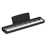 Yamaha P-225 Digital Piano - Pianoforte Digitale leggero e portatile, con Tastiera Graded Hammer Compact, 88 Tasti Pesati e 24 Suoni di Strumenti, Nero