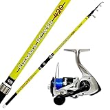 Kolpo Canna Pesca SurfCasting Mulinello filo Surf Kit Mare orata ombrina spigola mt. 4,20