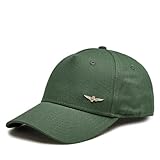 Aeronautica Militare Cappello Uomo HA1122 Cappellino Basico con Aquila in Metallo (IT, Testo, Taglia Unica, Verde)