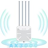 Ripetitore WiFi Esterno Potente Antenna WiFi Lunga Distanza - Amplificatore WiFi 6 Wavlink AX3000 Mesh - Outdoor Poe WiFi Range Extender Access Point - Wi Fi Repeater Ideale per Grandi Spazi Remoti