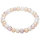 Valero Pearls Bracciale da Donna con Perle coltivate d acqua dolce bianco albicocche lilla 00446660